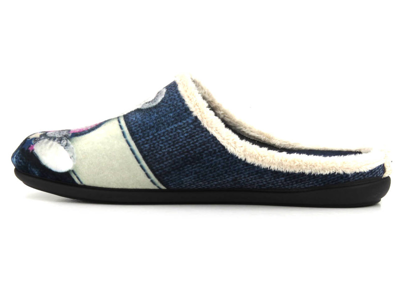 Měkoučké dámské pantofle s medvídkem - INBLU 155D210, modré