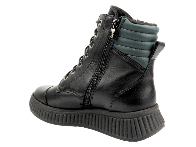 Dámské kožené boty polské značky HELIOS Comfort 599 černé se zipem