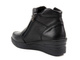 Sportovní, kožené dámské boty na klínku - HELIOS Komfort 594, černá 6