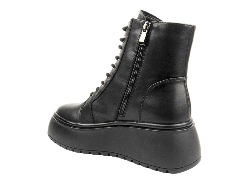 Sokolski boty Z24-478 Black with Zip Přírodní kůže