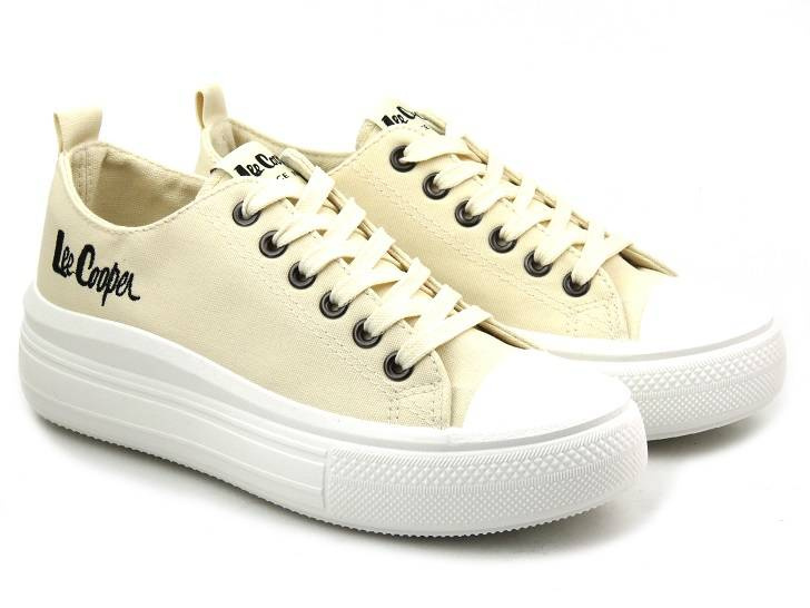 Dámské tenisky na platformě - LEE COOPER LCW-23-44-1626L, béžové