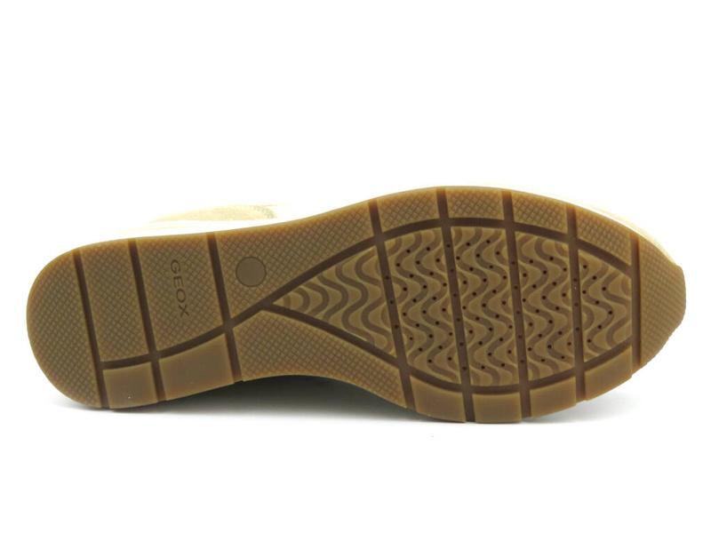 Dámské tenisky z přírodní kůže - GEOX Respira D368LA, béžová barva