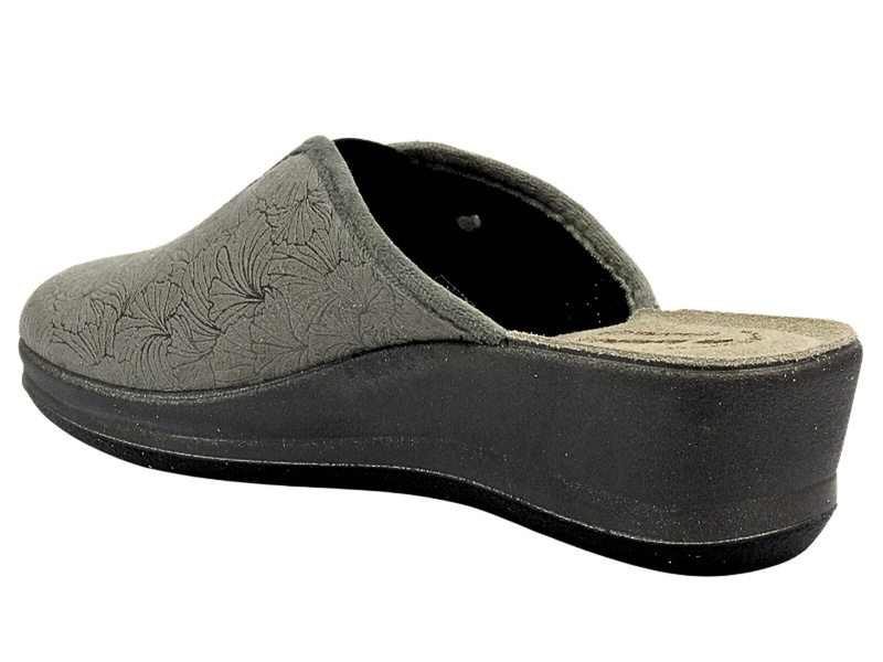 Dámské měkké pantofle na podpatku - INBLU GI-21, šedé