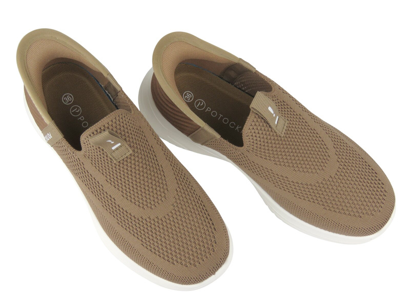Lehké dámské sneakersy Potocki 26-01312 hnědé