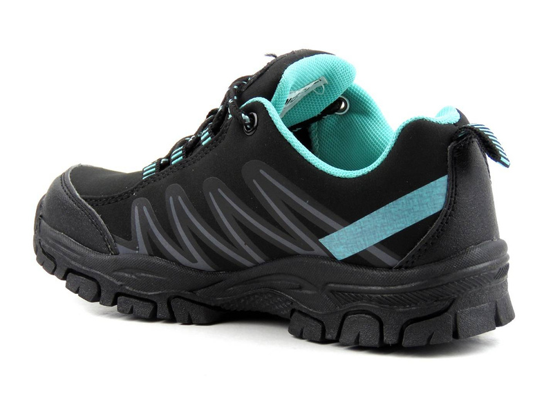 Dětské trekové boty - AMERICAN CLUB Soft Shell WT72/22, černá a mint