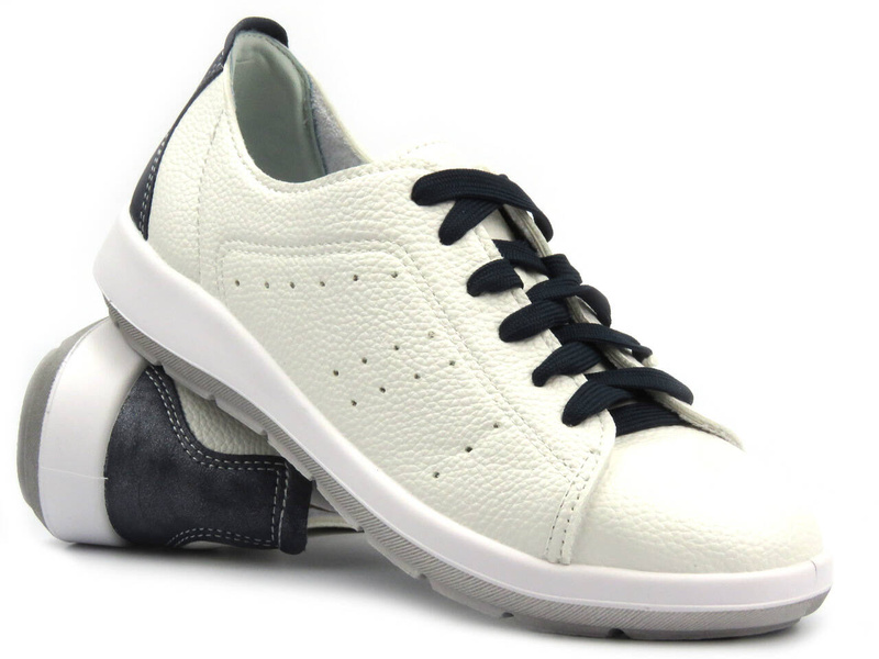 Pohodlná dámská obuv na jaro a léto - Inblu WG-51, bílá s námořnickou modří