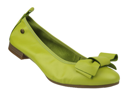 Stylové dámské baleríny Maciejka P6802-09 zelené * PŘÍRODNÍ HLADKÁ KŮŽE