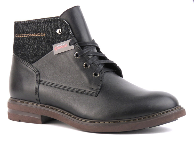 Pánské kožené zimní boty Conhpol Dynamic 1638 černé