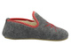 Dámské zimní pantofle s vlnou - Pawlikowski 082, šedo-červené, nazouvací