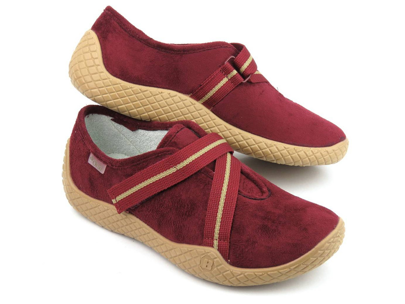Uzavřené pantofle, dámská preventivní a zdravotní obuv - Befado dr Orto 434D016, vínová