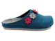 Dámské pantofle z EKO plsti - INBLU UA-34, modré s květy