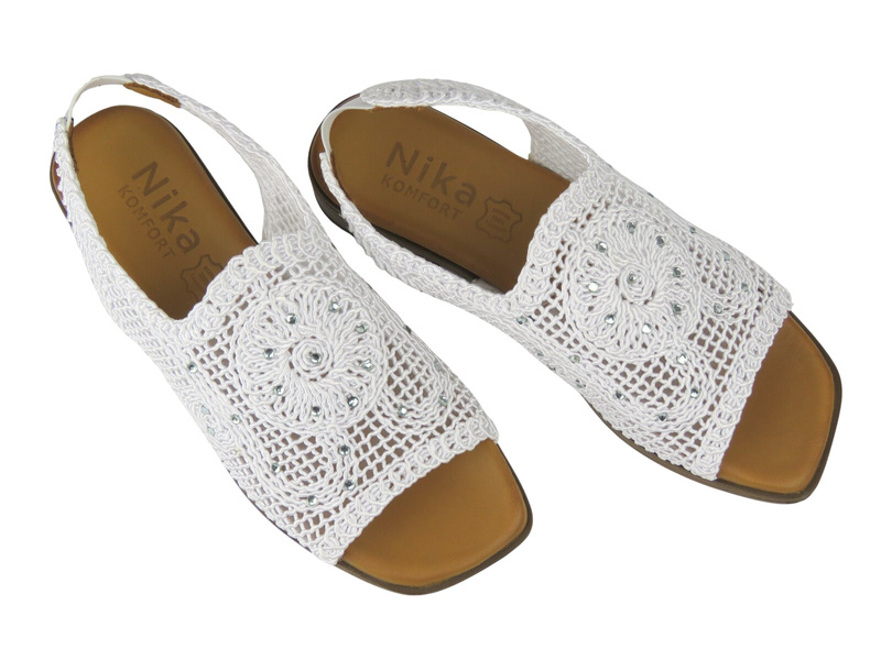 Pohodlné dámské sandály Nika Comfort 0117-13003, bílé