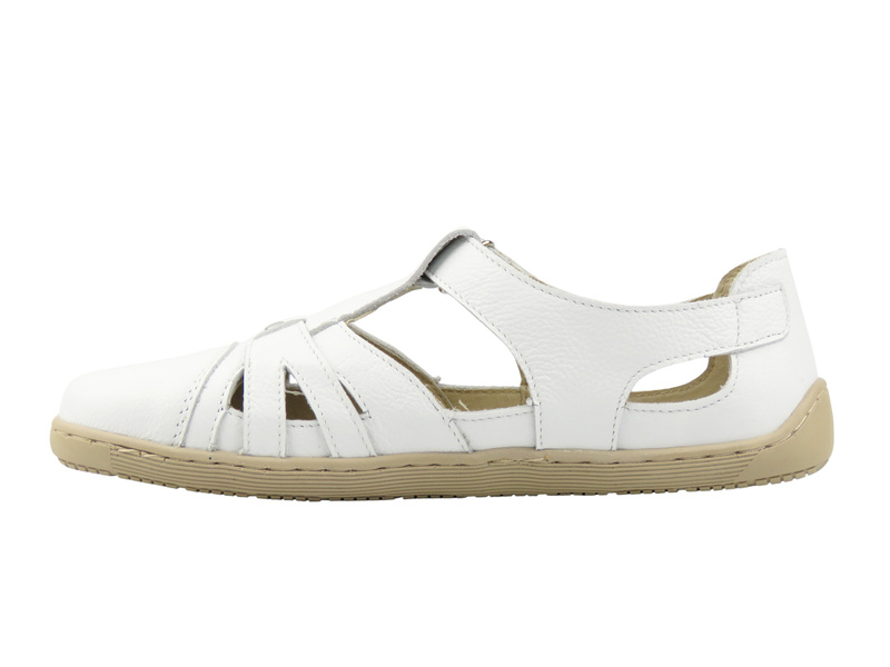 Dámské kožené minimalistické boty Barefoot Helios Comfort 466, bílé