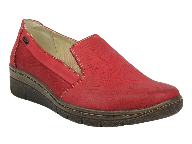 Dámské kožené boty s výřezy - HELIOS Komfort 364, béžová