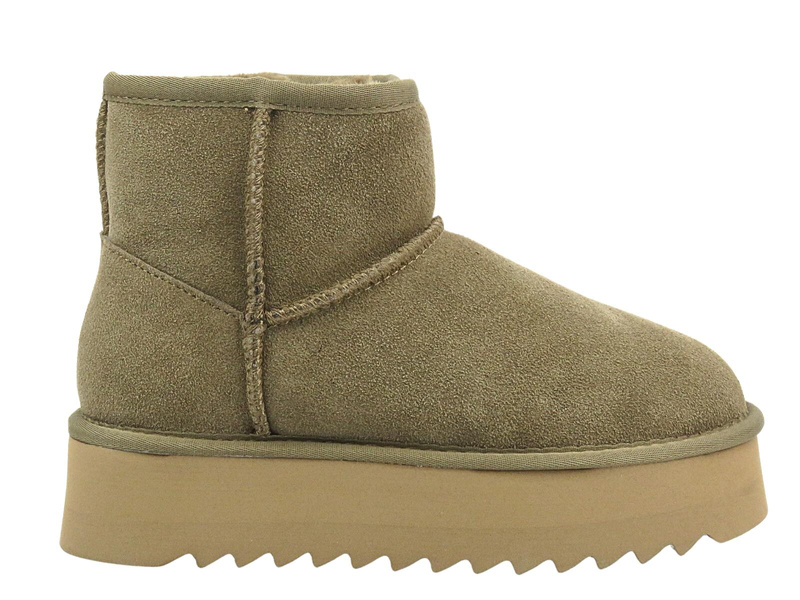 Dámské kožené sněhule na platformě Sokolski Z24-531 Brown Slip-on