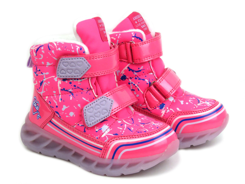 Dětské sněhule AMERICAN CLUB ES 140/23 fuchsiové