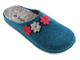 Dámské pantofle z EKO plsti - INBLU UA-34, modré s květy