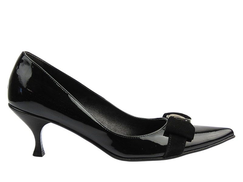 Kožené lodičky na vysokém podpatku - ANN-MEX 1602, bordó