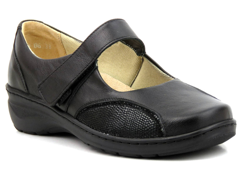 Dámské boty na nohy s vroubky - AXEL 1819, černé