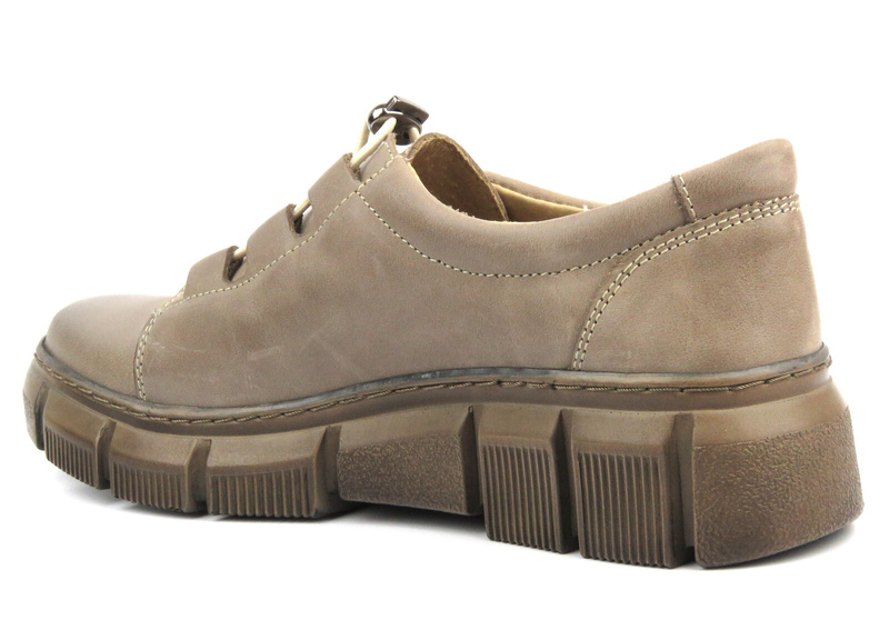 Dámské polobotky z přírodní kůže - Helios 407, béžová