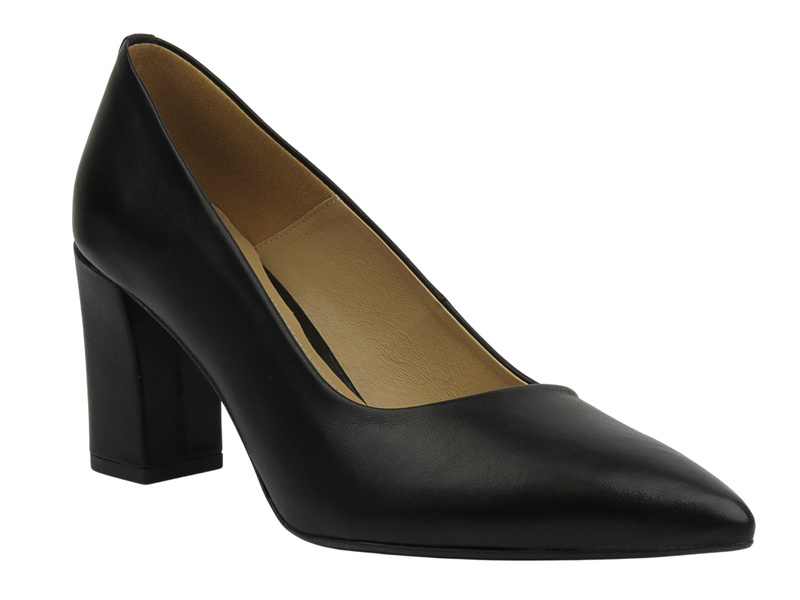 Kožené lodičky na vysokém podpatku - UNCOME 32010, černé