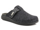Pánské plstěné pantofle s koženou vsadkou - INBLU VE-02, tmavě šedá