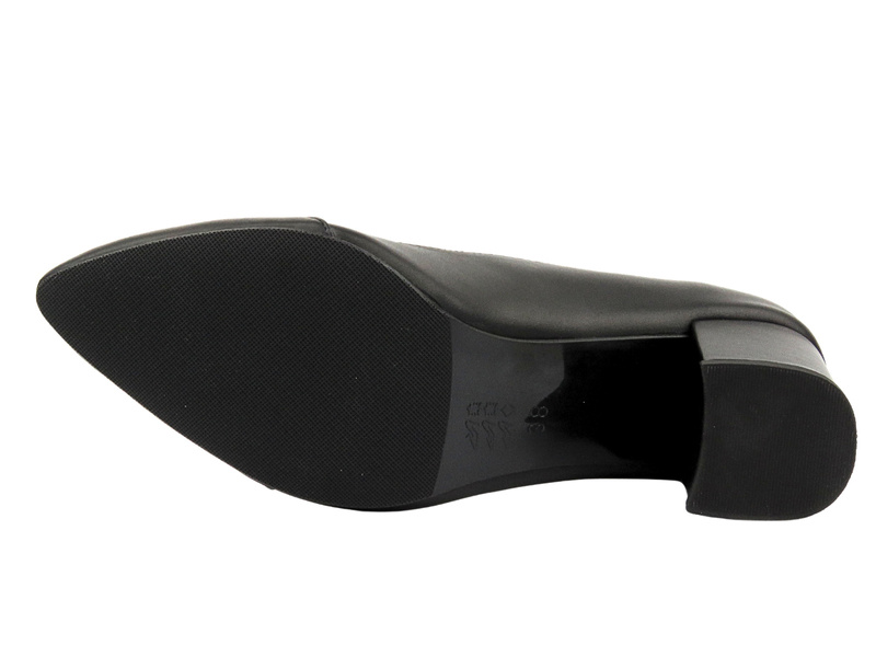 Elegantní vysoké podpatky se špičatou špičkou - Venezia 208 PELLE, černá