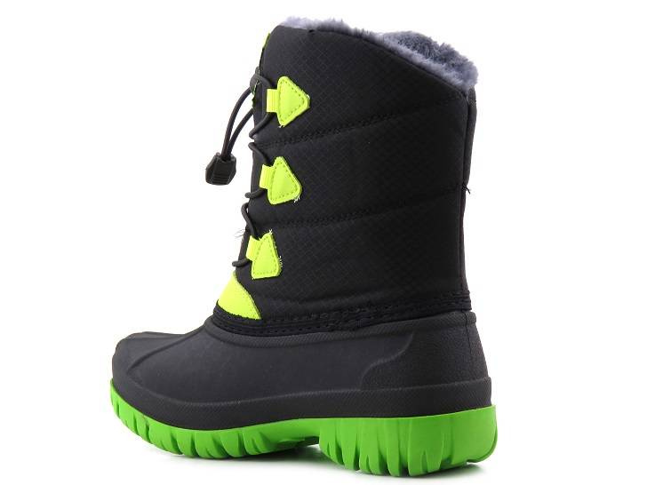 Dětské sněhule s manžetou - LEE COOPER LCJ-21-44-0519K, černá se zelenou