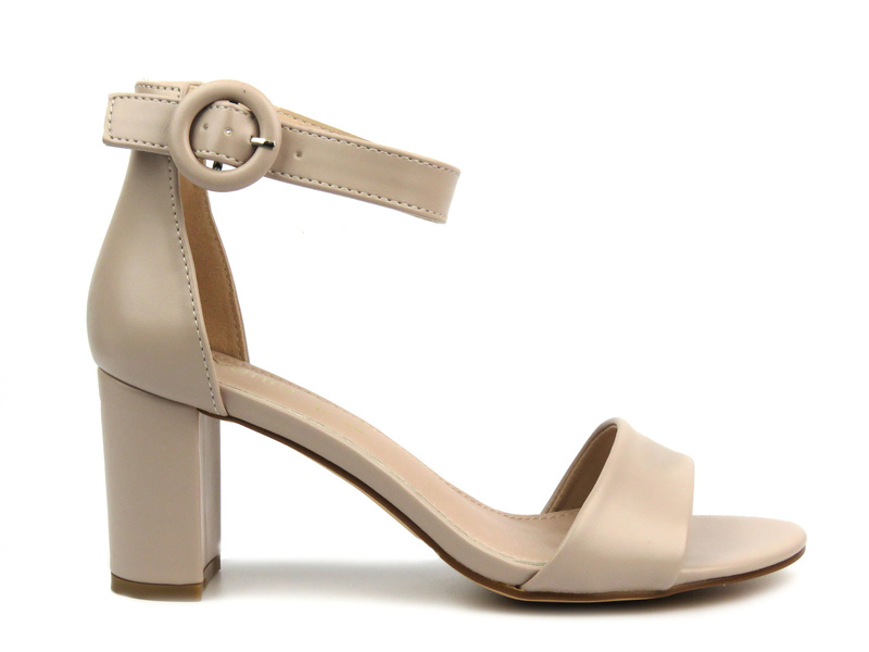 Elegantní dámské sandály na vysokém podpatku - Evento 23SD35-5578, béžová