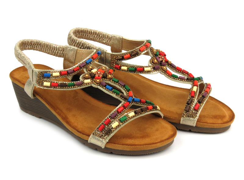 Dámské sandály - Sabatina TMF2023-0256, zlaté