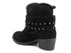 Semišové kotníkové boty, dámské kovbojské boty na stabilním podpatku - Venezia 0448318, černá