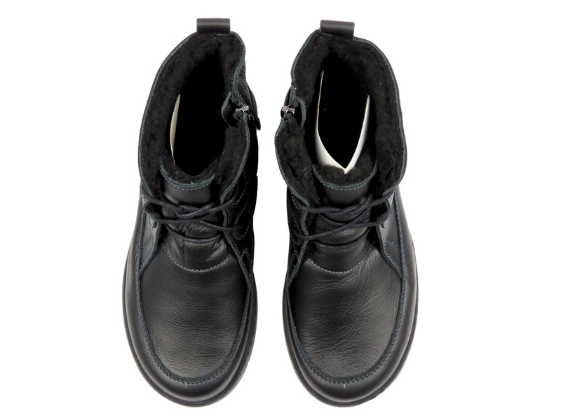 Dámské kotníkové boty černé HELIOS Komfort 795 – polská značka