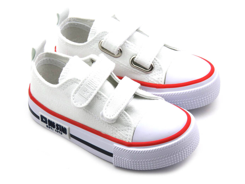 Dětské tenisky na suchý zip - BIG STAR KK374085, bílé