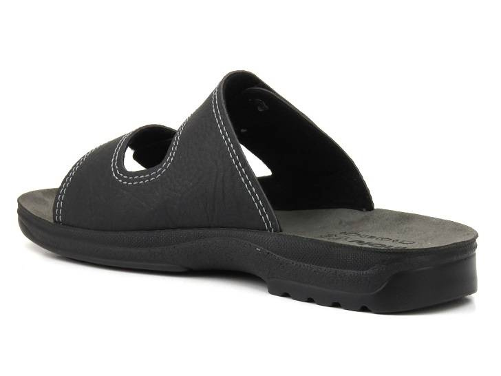 Pánské žabky se dvěma pásky na suchý zip - INBLU TG-06, černé