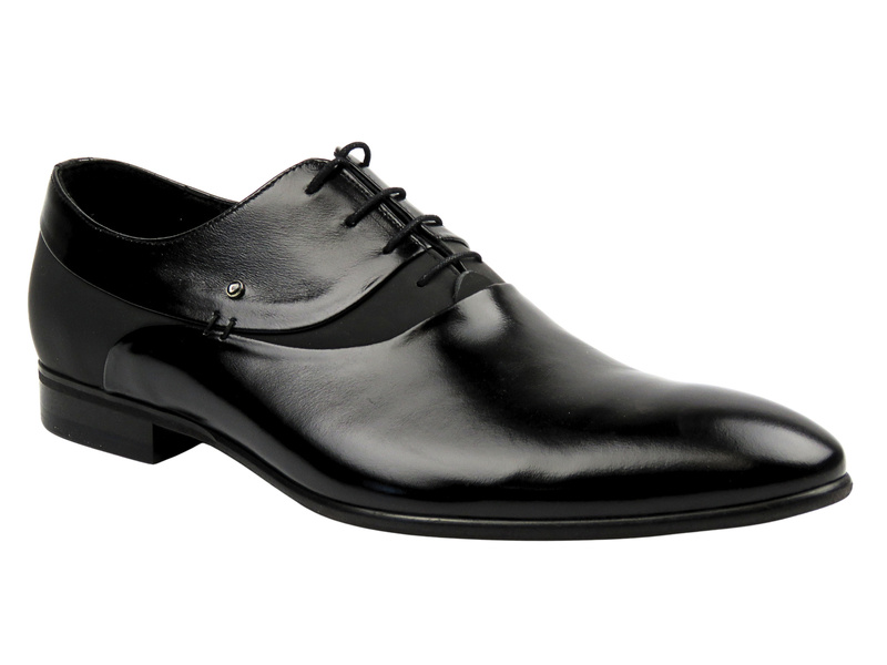 Elegantní pánské polobotky z pravé kůže Conhpol C00C-6714-0927-00S01, černé