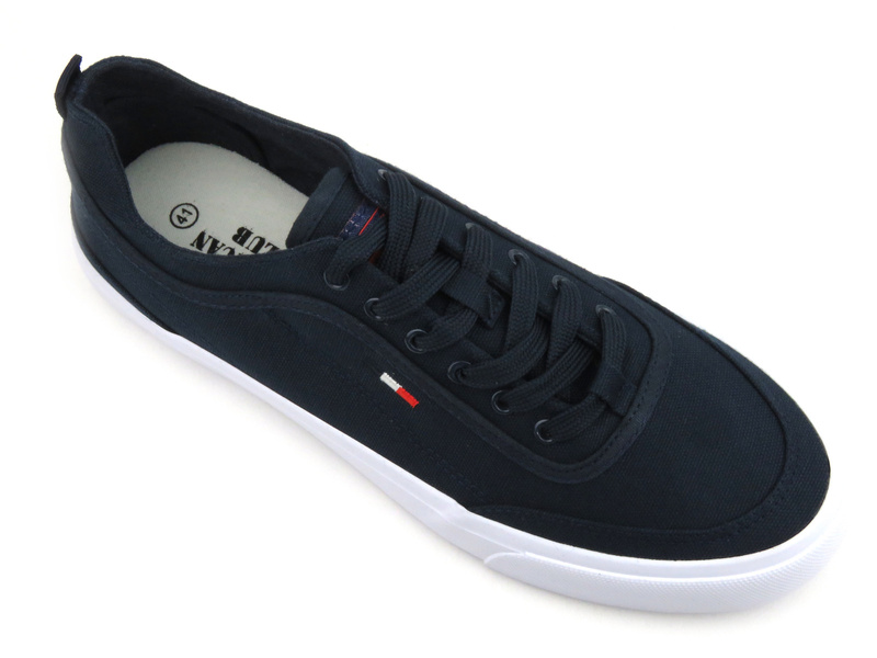 Pánské látkové tenisky - AMERICAN CLUB LH 84/23, tmavě modrá