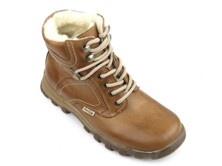 Chlapecké dětské boty s hustou vlnou - Helios 202, béžová