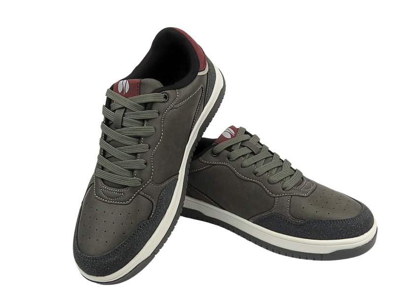 Šedé pánské sportovní boty na šněrování Inblu IU-14