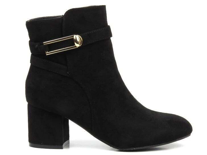 Dámské kotníkové boty na podpatku - Jezzi 23BT35-6425, černé