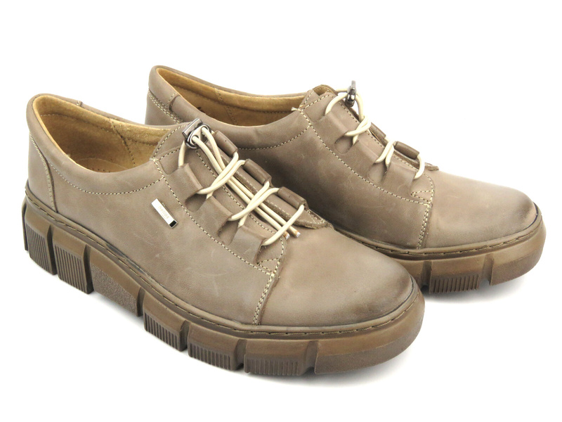 Dámské polobotky z přírodní kůže - Helios 407, béžová