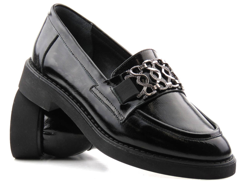 Dámské mokasíny se zdobením - VENEZIA 0411904652, černé