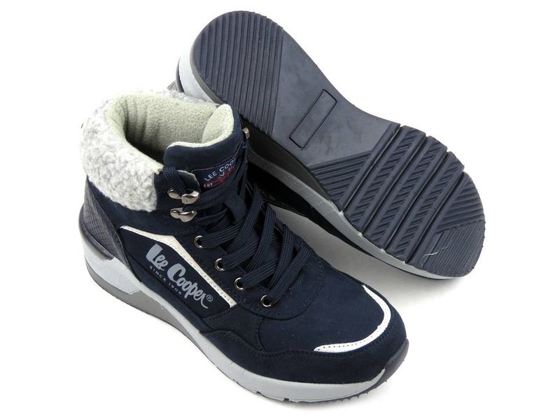 Dámské sněhule se stabilní podrážkou - LEE COOPER LCJ-21-01-0559L, tmavě modrá
