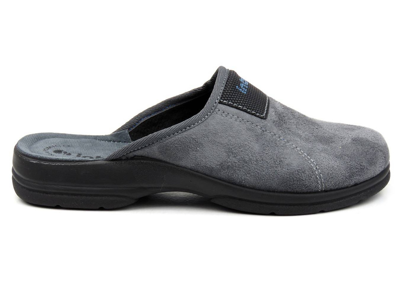 Pánské pantofle se sametovým svrškem - INBLU PO-72, šedé