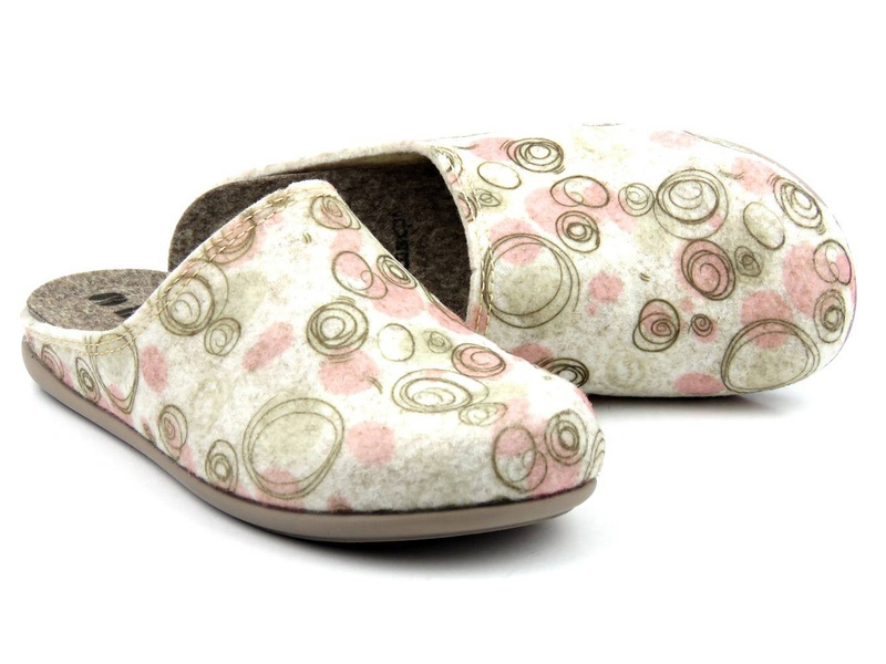 Dámské plstěné pantofle - INBLU GF-10, béžové