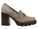 Elegantní dámské boty na kostce - Potocki 24-12040, khaki