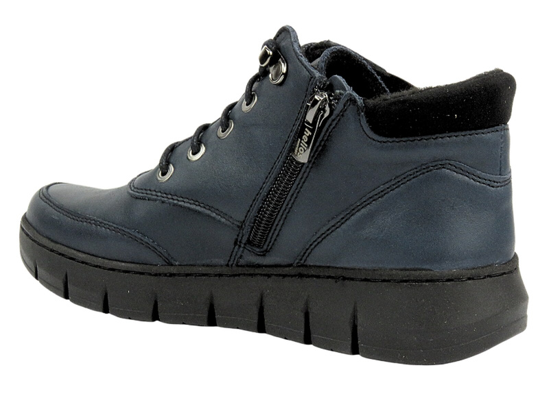 Dámské kotníkové boty z přírodní kůže - HELIOS Komfort 526, černá 2