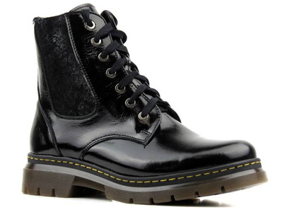 Kožené kozačky, dámské kozačky - HELIOS Komfort 528, černá 3