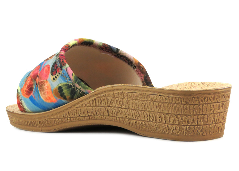 Dámské žabky s korkovou stélkou - INBLU STEVIA, modrá