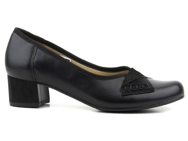 Kožené lodičky na vysokém podpatku - GALANT W23-39, černé