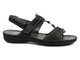Dámské sandály z přírodní kůže - Helios 722, černé
